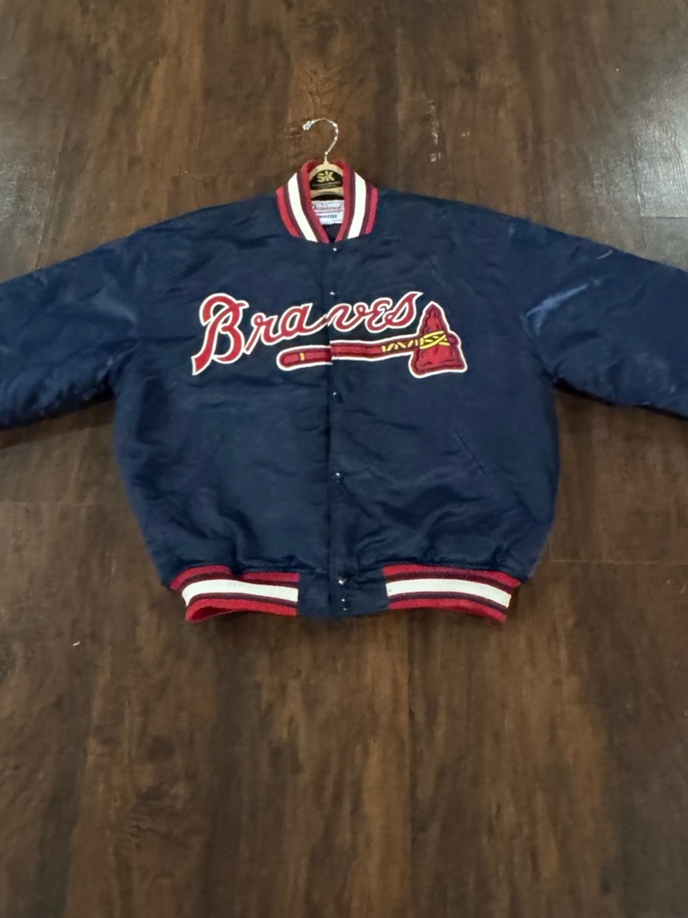 MLB Navy Bomber Jacket with Red & White Trim